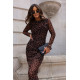 Tüllkleid mit Leopardenmuster